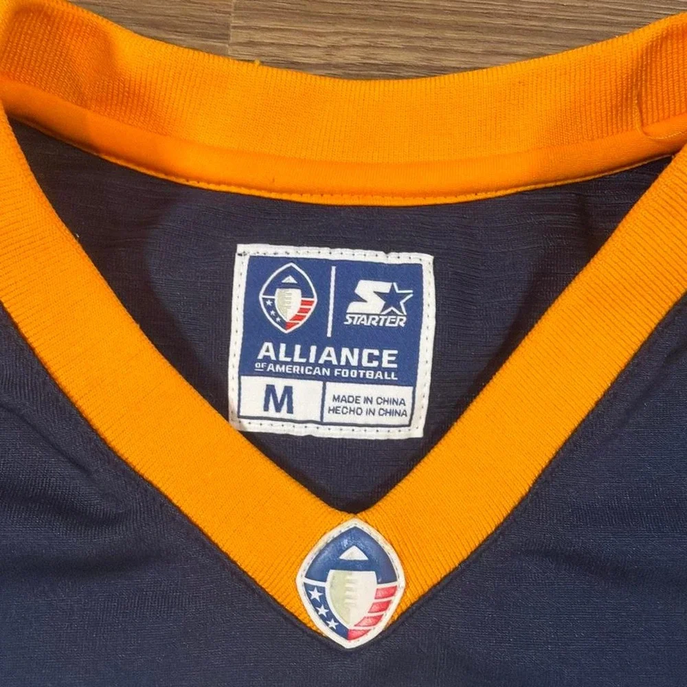 Starter Orlando Apollos jersey size M white and blue AAF football.
